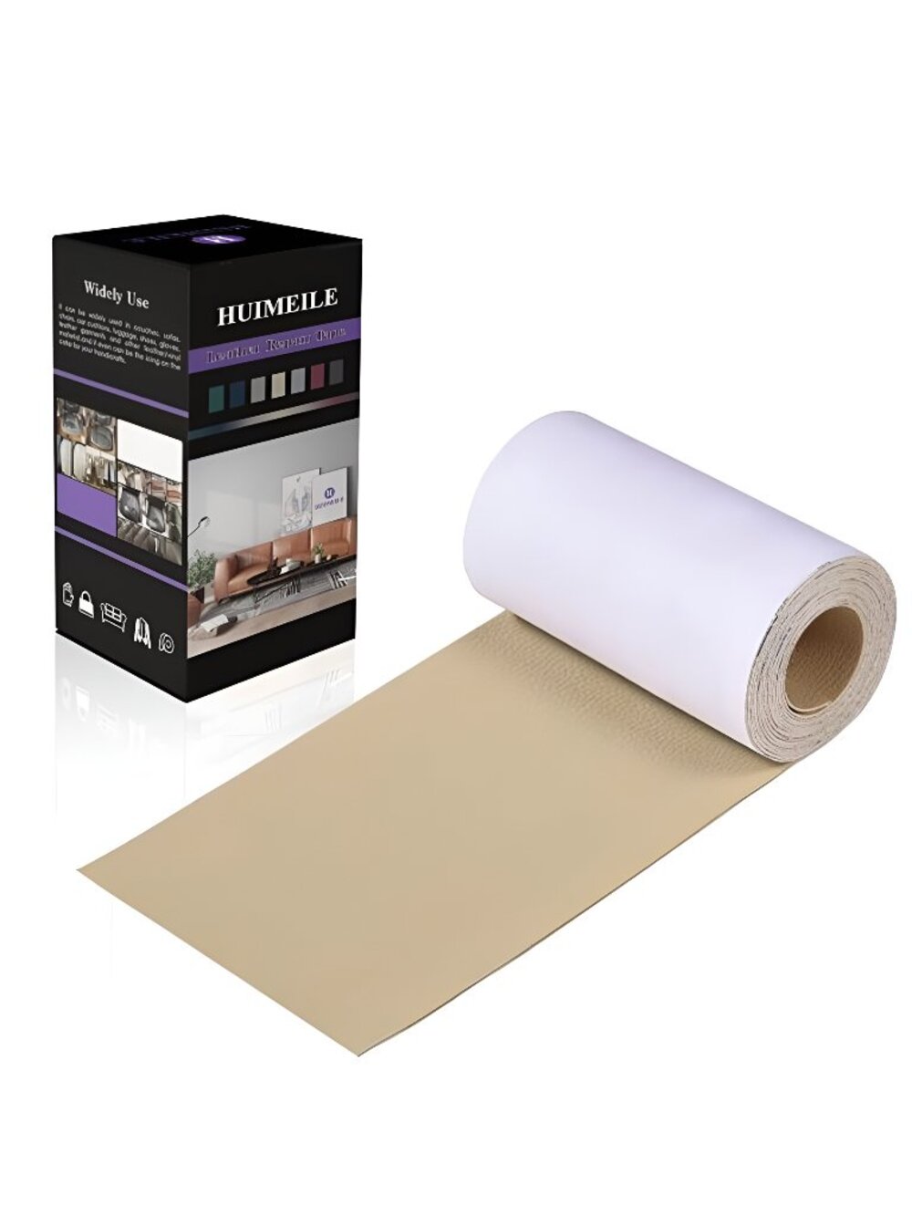 Leather Repair Patch Tape 4"×60" Self Adhesive Tape for Sofas Couch, Khaki1.0